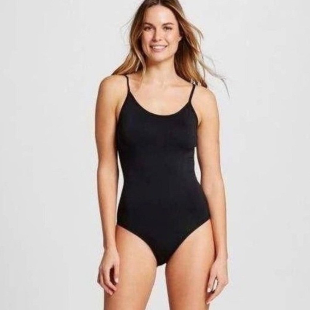 Gilligan O'Malley Seamless Bodysuit Ebony Black XL Convertible Racerback New